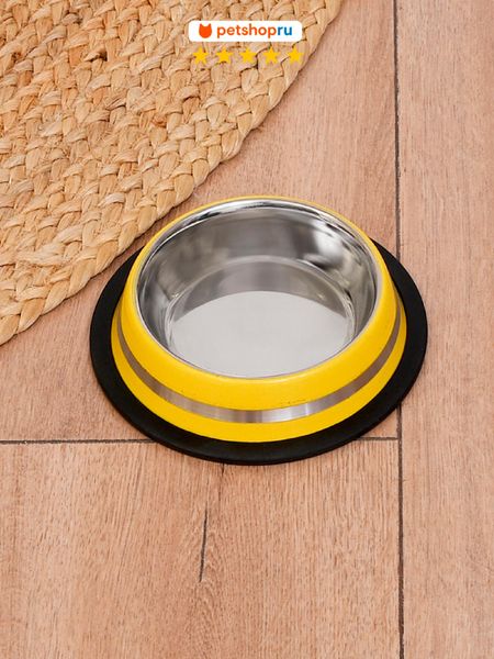 Миски Tappi миски Миска металлическая, желтая,  с прорезиненным дном, 235 мл (235 мл)