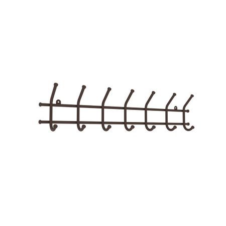 Вешалка настенная металлическая 7 крючков коричневая ЗМИ Норма 7 tetp сумки для хранения одежды 10 шт