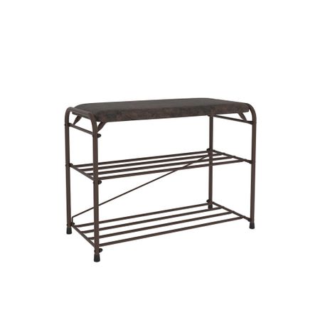 Банкетка для обуви с сиденьем коричневая ЗМИ Альфа 23