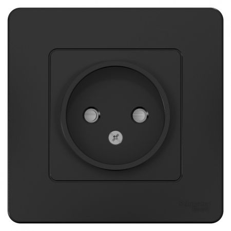 Розетка Systeme Electric Blanca встраиваемая антрацит со шторками (BLNRS000116)