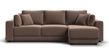 Угловой диван Босс Прайм ХЛ Велюр Monolit мокко