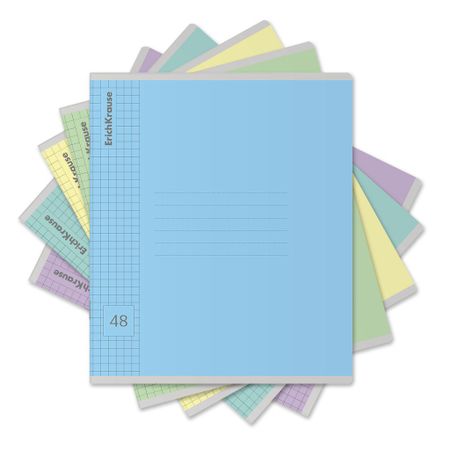 Тетрадь школьная ученическая Erich Krause Классика Visio, 48 листов, клетка, в ассортименте