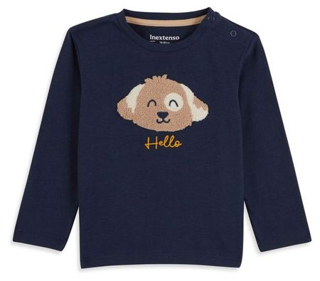Футболка для мальчика InExtenso с длинным рукавом синяя