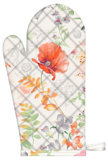 Варежка-прихватка Коллекция Цветы, 30 см