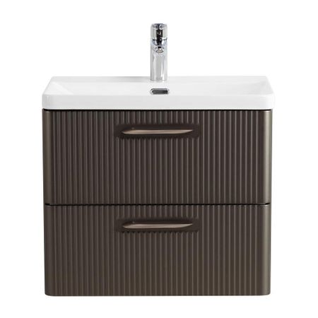 Тумба под раковину BelBagno Due 60 см подвесная темно-серая (DUE-600-2C-SO-GM-P-FH)