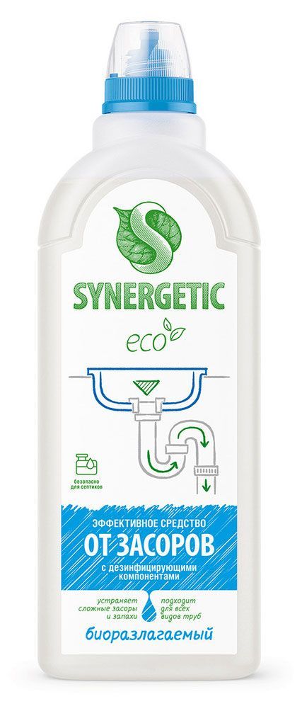 Средство для устранения засоров в тубах Synergetic, 1 л