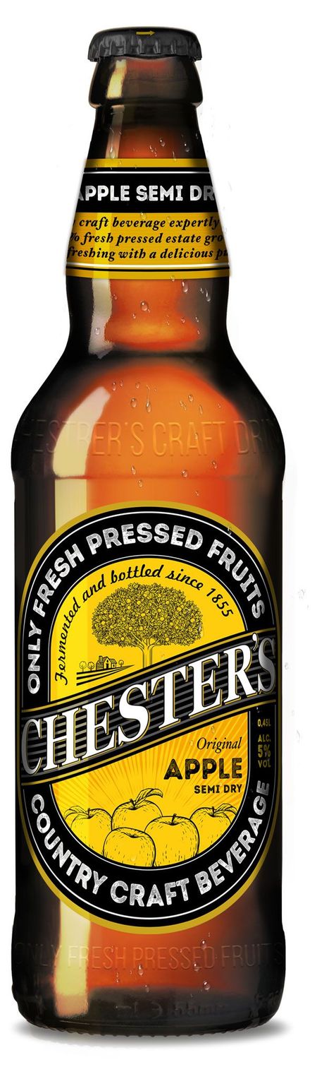 Сидр Chester's Яблочный полусухой 5,5%, 0,45 л