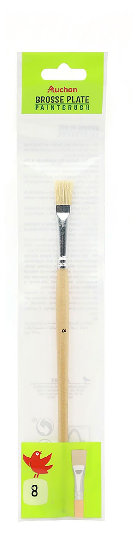 Кисть АШАН Красная птица плоская, 8