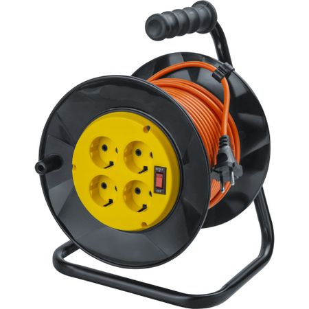 Удлинитель Navigator с заземлением 50 м на катушке 3,5 кВт 4 розетки ПВС 3х1,5 кв.мм IP20