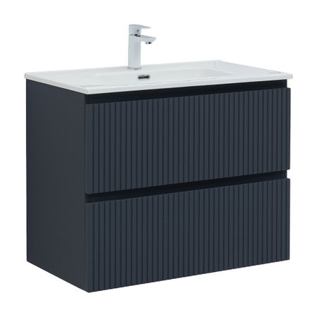 Тумба под раковину Акванет Джейн 80 см подвесная маренго (00335429)