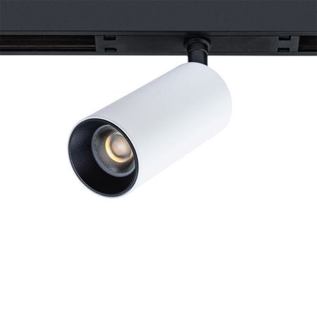 Светодиодный трековый светильник магнитный Arte Lamp Optima 3000К 8 Вт 1 кв.м черный/белый (A7280PL-1WH)