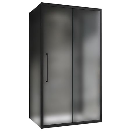 Душевой уголок Abber Schwarzer Diamant черный 160х100х195 см прямоугольник стекло матовое 6 мм (AG30160BMH-S100BM-S100BM) елена васильевна савко валентина николаевна шашок родительский уголок в детском саду 3 4 года