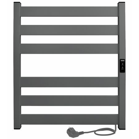 Полотенцесушитель электрический Indigo Oktava Slim 5 600х530 мм 70 Вт с терморегулятором серый