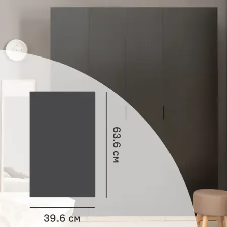 Дверь для шкафа Лион 39.6x63.6x1.6 см ЛДСП цвет графит