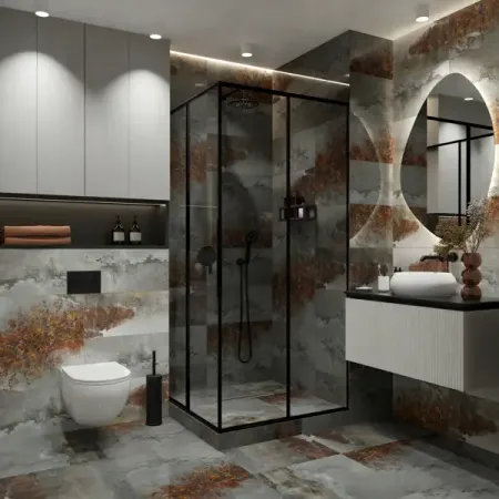 Глазурованный керамогранит Керамин Этна 1 60x60 см 1.44 м² матовая цвет серый