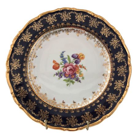 Тарелка мелкая Thun 1794 Офелия Кобальтовый цветок 25 см