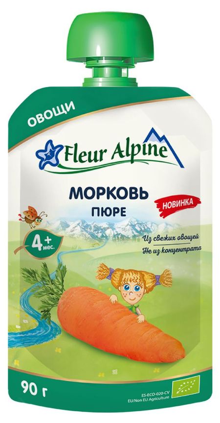 Пюре Fleur Alpine Морковь с 4 мес., 90 г