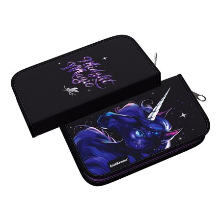 Пенал-книжка Erich Krause Black Unicorn 110x205x25 мм пенал dream unicorn 19 х 7 5 см