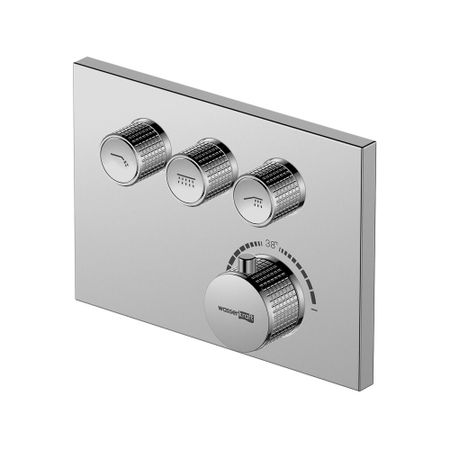 Смеситель для душа встраиваемый WasserKraft Dinkel термостатический с переключателем без лейки хром (5858 Thermo)