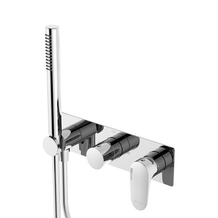 Смеситель для душа встраиваемый WasserKraft Dinkel однорычажный с переключателем с лейкой хром (5877)