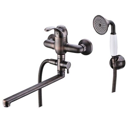 Смеситель для ванны WasserKraft Isar 1300 темная бронза однорычажный с длинным изливом с лейкой (1302L) брайан фейган малый ледниковый период как климат изменил историю 1300–1850