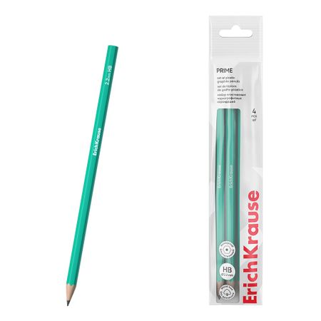 Набор чернографитных карандашей Erich Krause HB, 4 шт