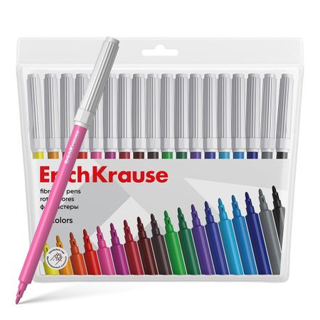 Фломастеры Erich Krause в футляре 18 шт фломастеры centropen 12 ов