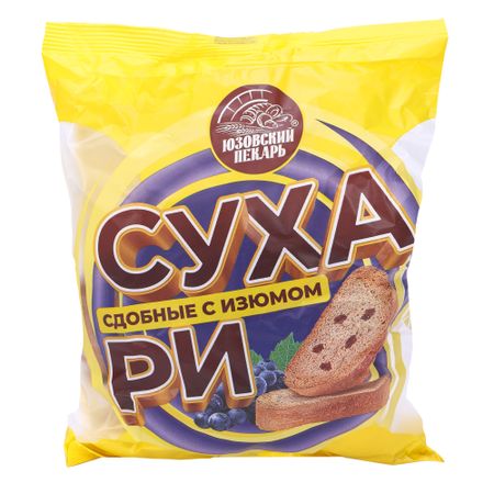 Сухари сдобные Юзовский пекарь с изюмом 200 г