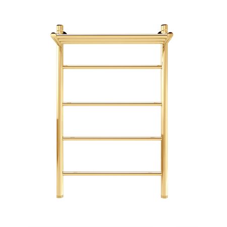 Полотенцесушитель водяной Indigo Line 800х500 мм лесенка с полкой золото прозрачные угловые фитинги sgoohan 16 50 мм