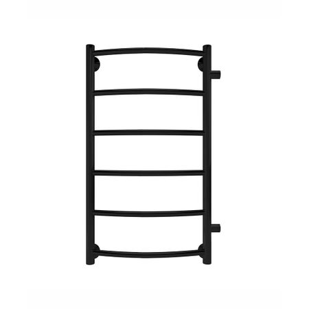 Полотенцесушитель водяной Indigo Arc 700х300 мм лесенка с боковым подключением 500 мм черный муар