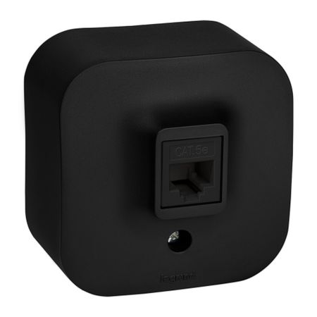 Розетка компьютерная Legrand Quteo накладная черная RJ45 (782480)