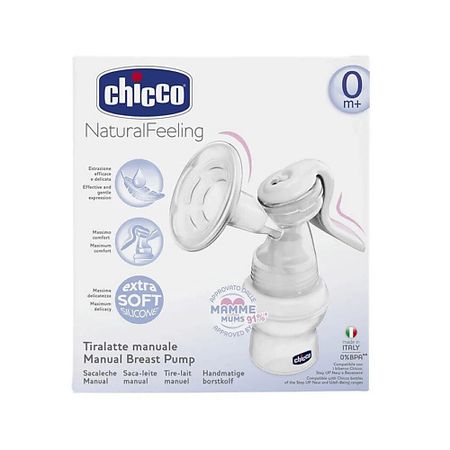 Набор для кормления CHICCO Ручной молокоотсос Natural Feeling Manual Breast Pump канпол молокоотсос 12205 ручной с принадлежностями