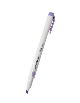 Текстовыделитель сиреневый, двухсторонний, Yoi