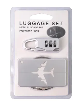 Travel набор Бирка и замочек для багажа (металл) (12-travel22-B7)