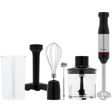 Блендер погружной Krona Stabmixer 5в1 1200 Вт 0,5 л черный/серебристый