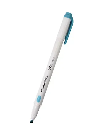 Текстовыделитель бирюзовый, двухсторонний, Yoi