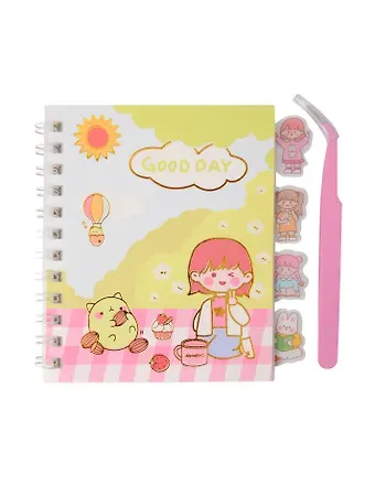 Набор декоративных наклеек в блокноте 12 листов в комплекте с пинцетом размер 90х110 мм Артикул 72280