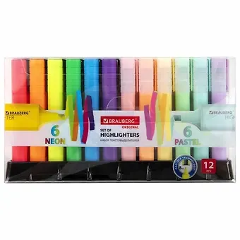 Текстовыделители 12цв 