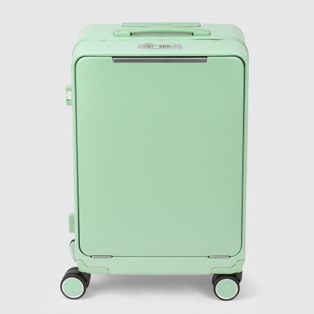 Чемодан Smarter Luggage из поликарбоната, размер 20, зелёный 36,5х22,5х54,5 см