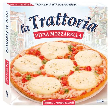 Пицца La Trattoria с моцареллой замороженная, 335 г