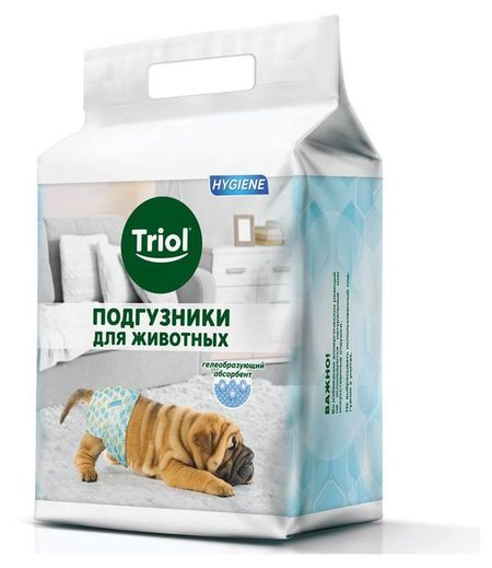 Подгузники для собак Triol M (7-15 кг), 12 шт юрий вячеславович ситников четвероногий счастливчик