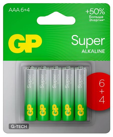 Батарейка GP BATTERIES Super Alkaline G-Tech ААА, 10 шт