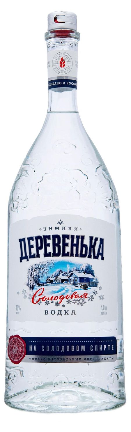 Водка Зимняя Деревенька Россия, 1 л