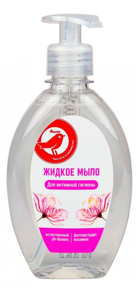 Жидкое мыло для интимной гигиены АШАН Красная птица Нероли и Жасмин, 250 мл