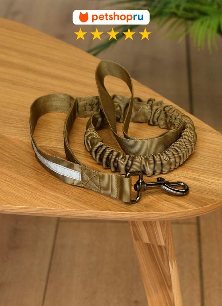 Ошейники, шлейки PETSHOP Поводок антирывок для собак (37-45 см)