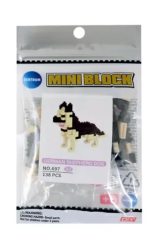 Конструктор Немецкая овчарка, 138 элементов, пластик, во флоупаке