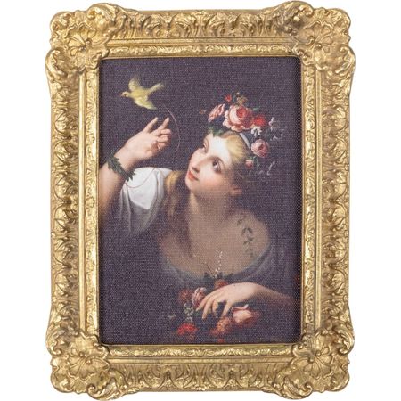 Картина Glasar дама с венком 19х3х24 см для творчества три кота картина из серпантина лапочка