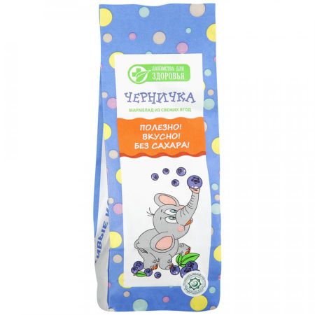 Мармелад Лакомства для здоровья с черникой, 55 г жевательный мармелад haribo starmix 80 г