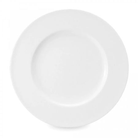 Тарелка обеденная Narumi Терраса, рельеф 27 см, фарфор костяной, матовая, белая, блестящая