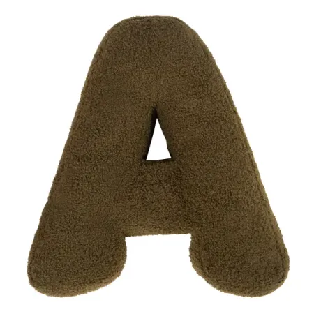 Декоративная подушка Буква А 20x40 см цвет зеленый